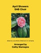 April Showers (SAB Choir, Piano Accompaniment) SAB choral sheet music cover